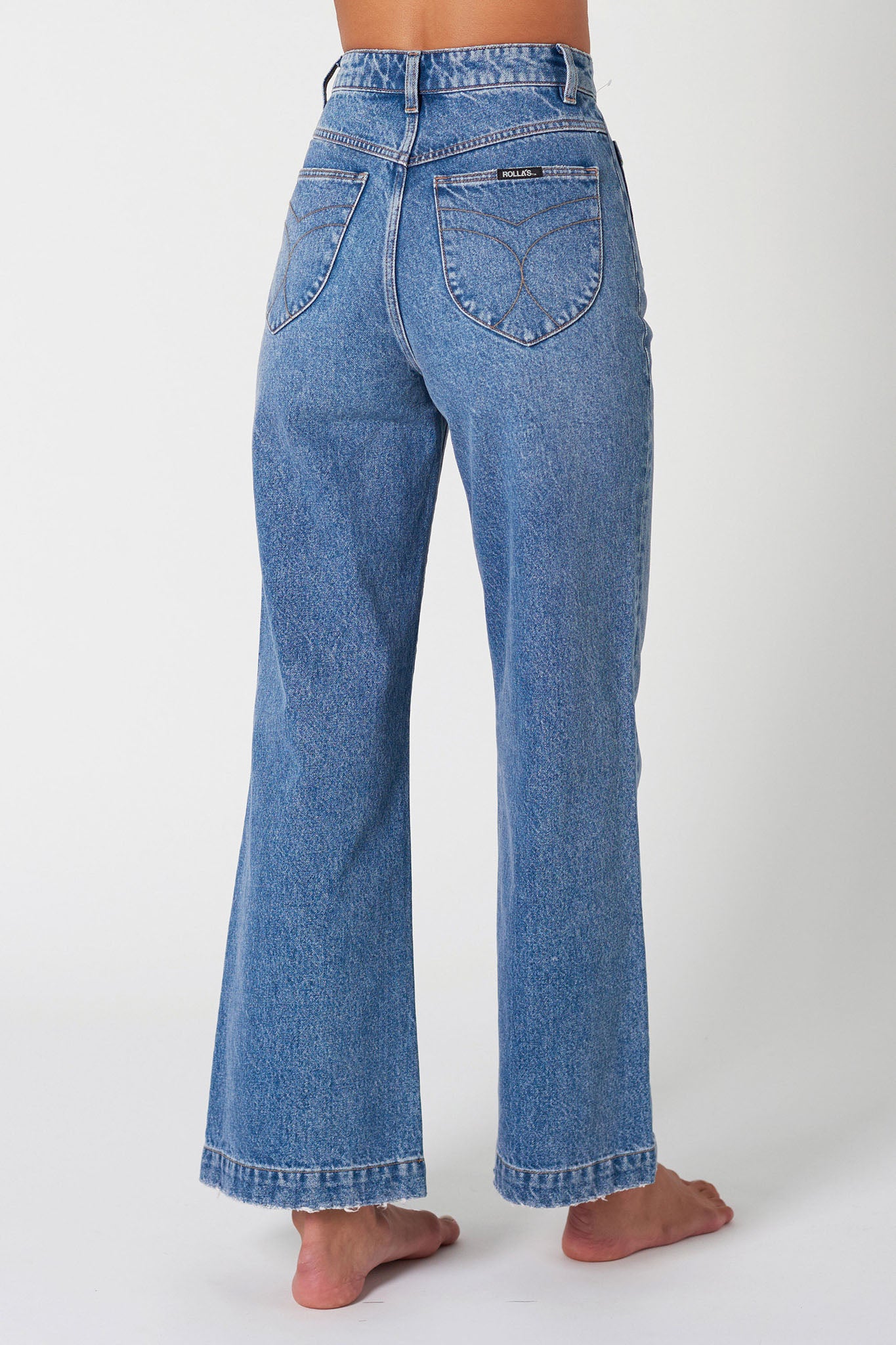 Rolla's Sailor Jean Janet Recycled Mid Vintage Blue by Selfie Leslie