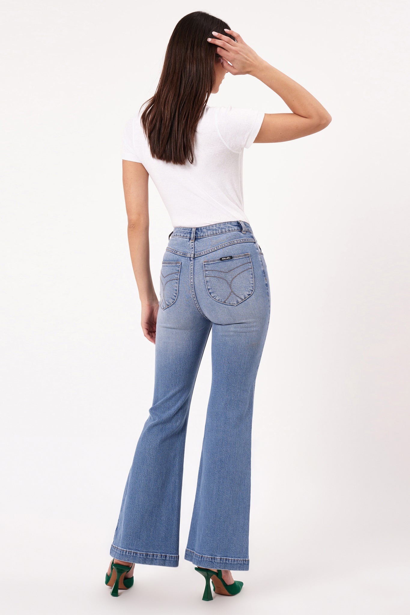 ROLLA'S Eastcoast Flare Ankle Jeans Mid Vintage Blue by Selfie Leslie