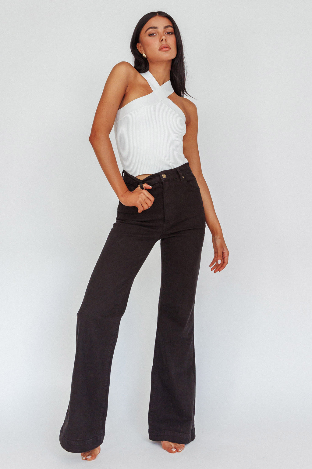 Rolla's Eastcoast Flare Jet Black by Selfie Leslie