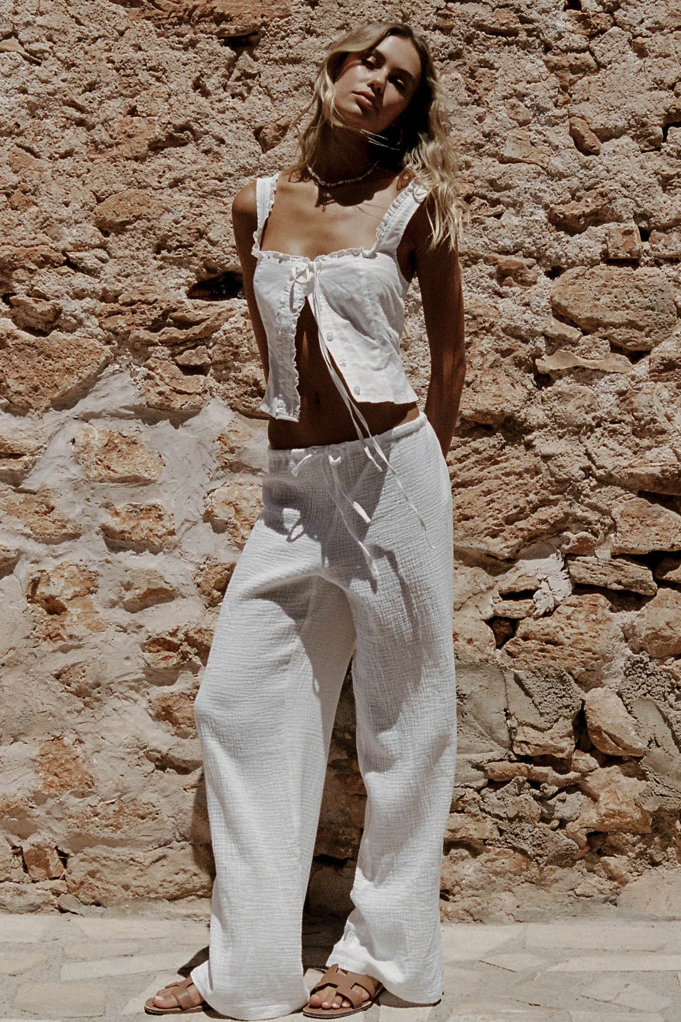 SNDYS Irene Pant White | Selfie Leslie