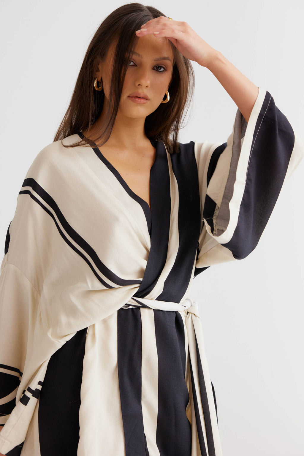 SNDYS Alba Wrap Dress Black Print by Selfie Leslie