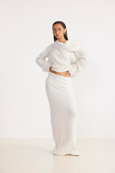 SNDYS Brooks Maxi Skirt White | Selfie Leslie