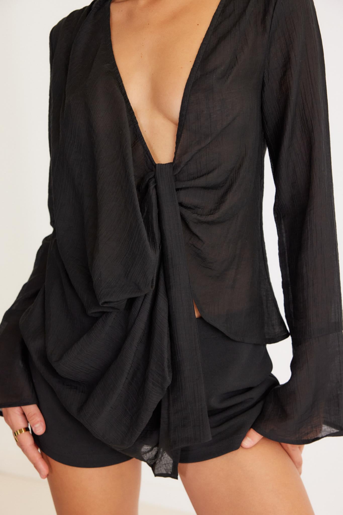 SNDYS Alexandra Top Black by Selfie Leslie