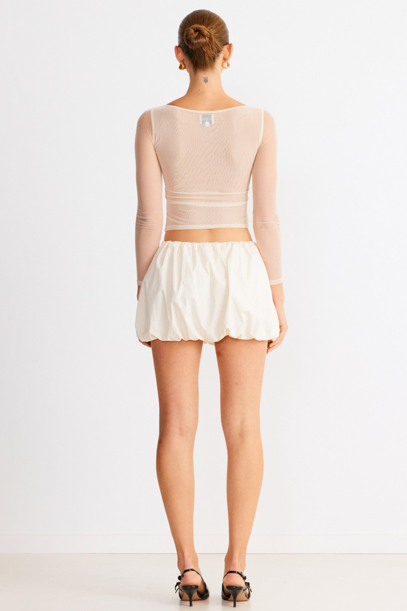 SNDYS Freja Bubble Skirt Chalk by Selfie Leslie