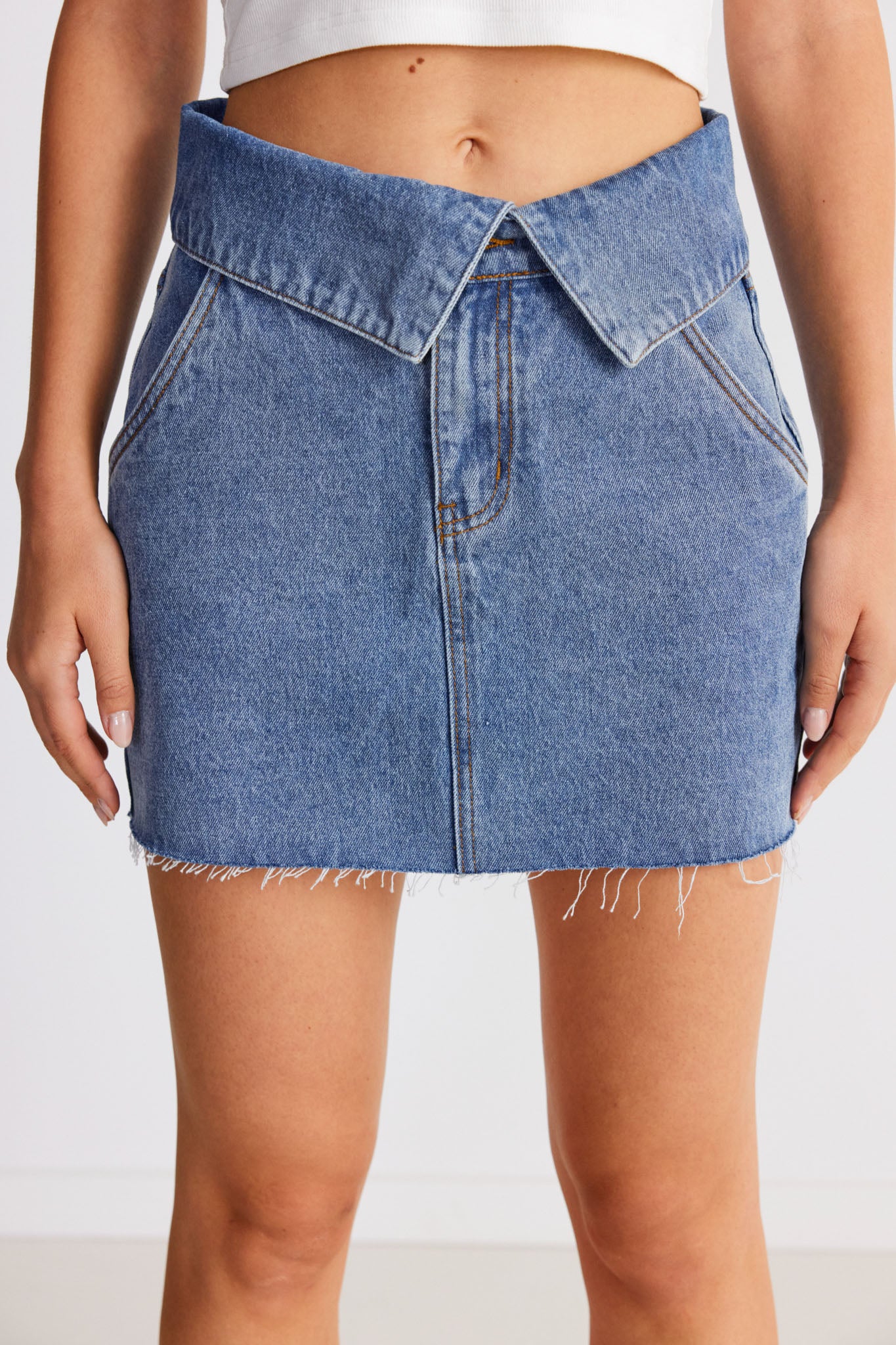 SNDYS Eve Denim Skirt Blue by Selfie Leslie