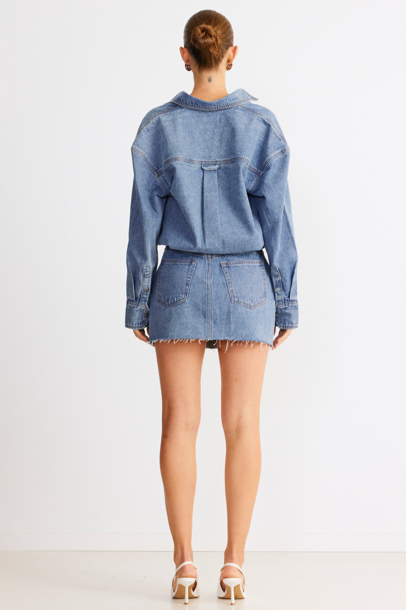 SNDYS Eve Denim Shirt Blue by Selfie Leslie