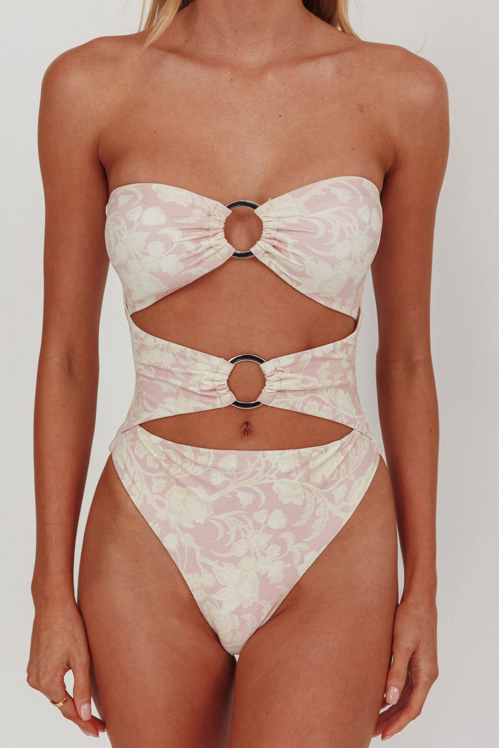Matilda Cut-Out One Piece Swimsuit Print Mix by Selfie Leslie