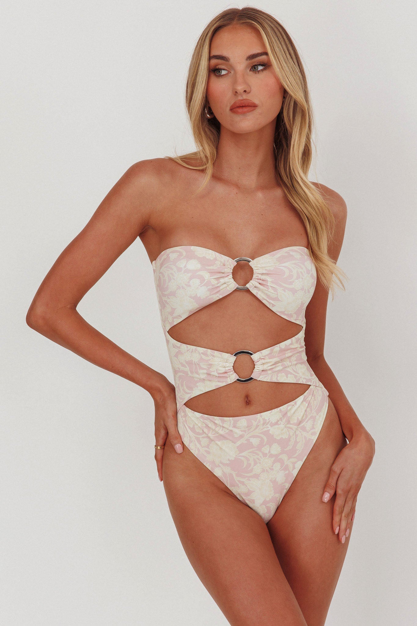 Matilda Cut-Out One Piece Swimsuit Print Mix by Selfie Leslie