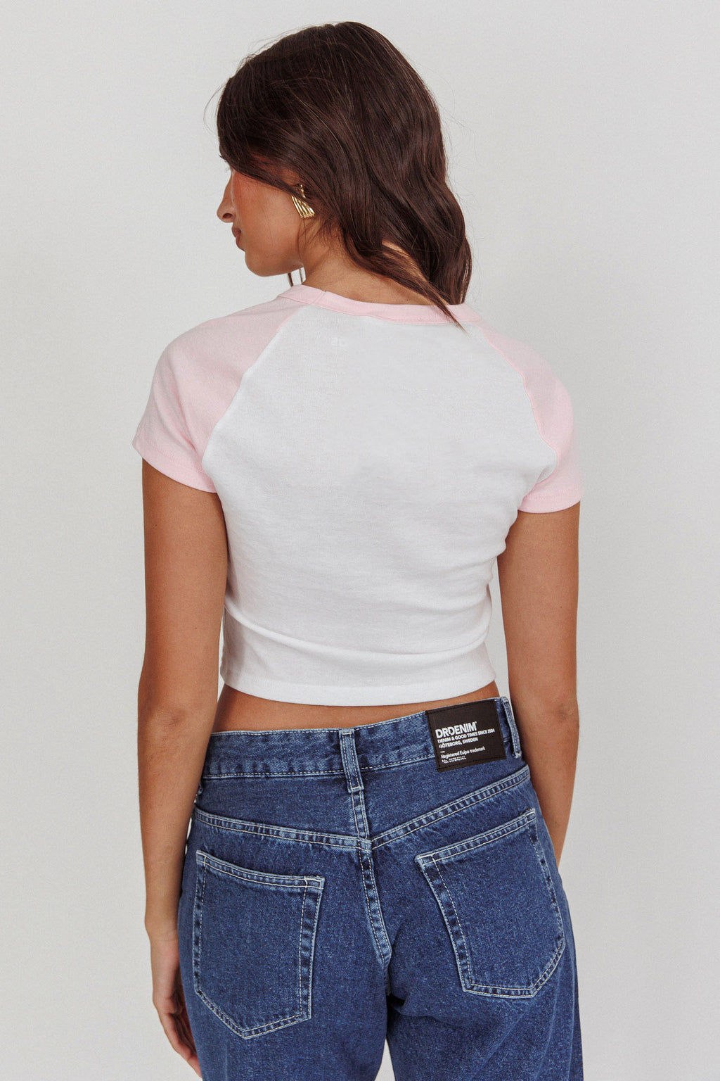 Melting Hearts Bow Raglan Tee White/Pink by Selfie Leslie