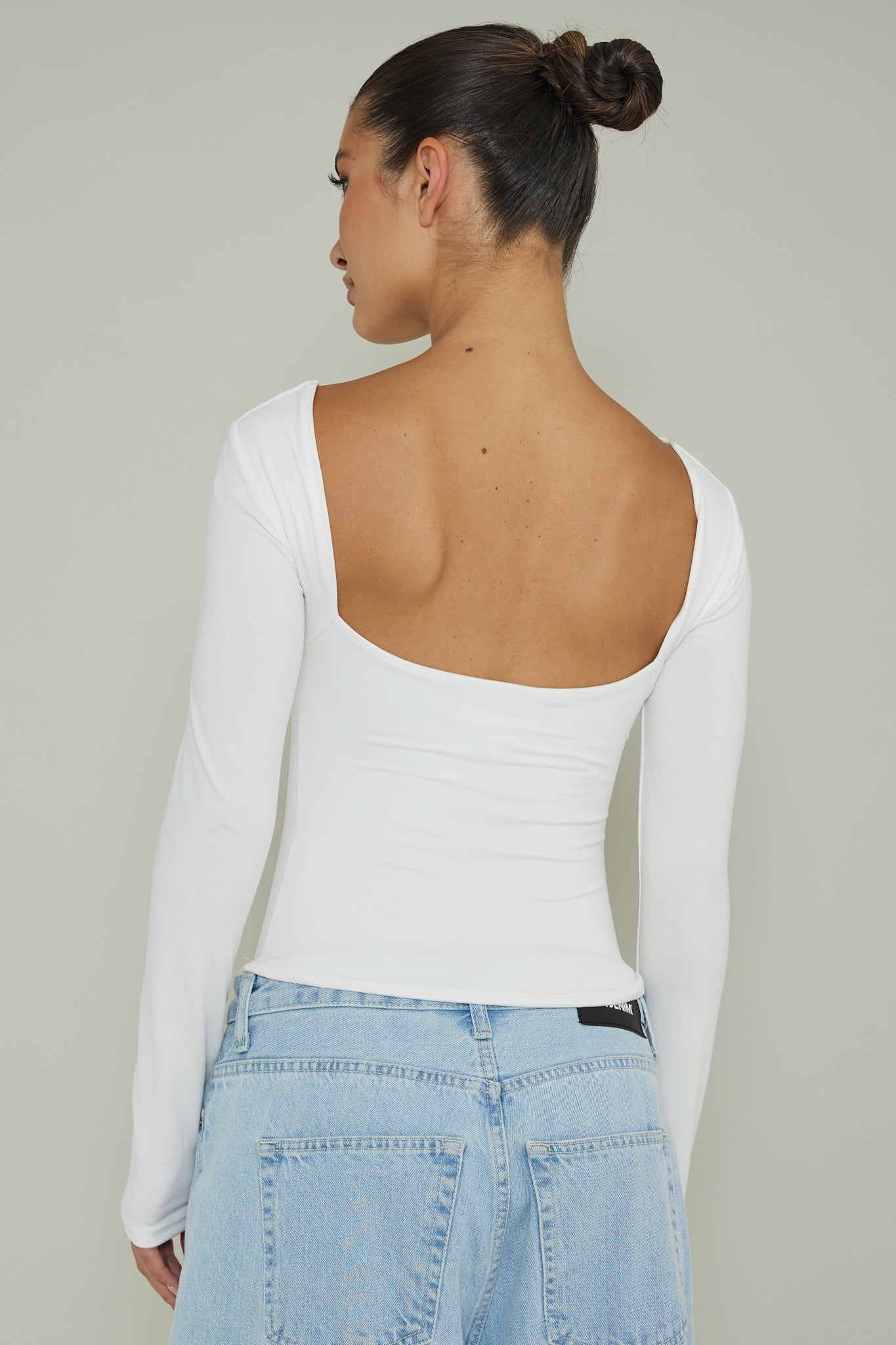 Cheers Boat Neck Long Sleeve Top Ivory by Selfie Leslie