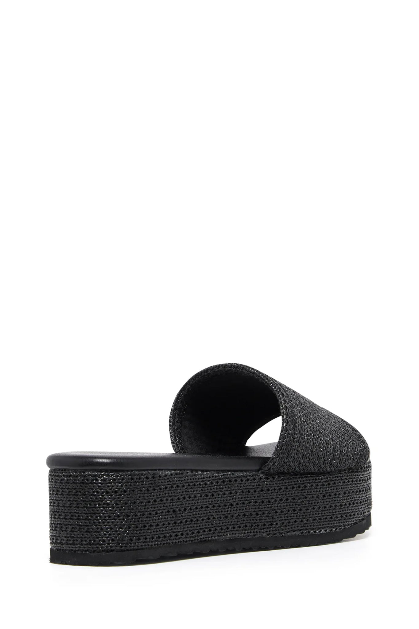 THERAPY Avery Flatform Sandal Raffia Black by Selfie Leslie