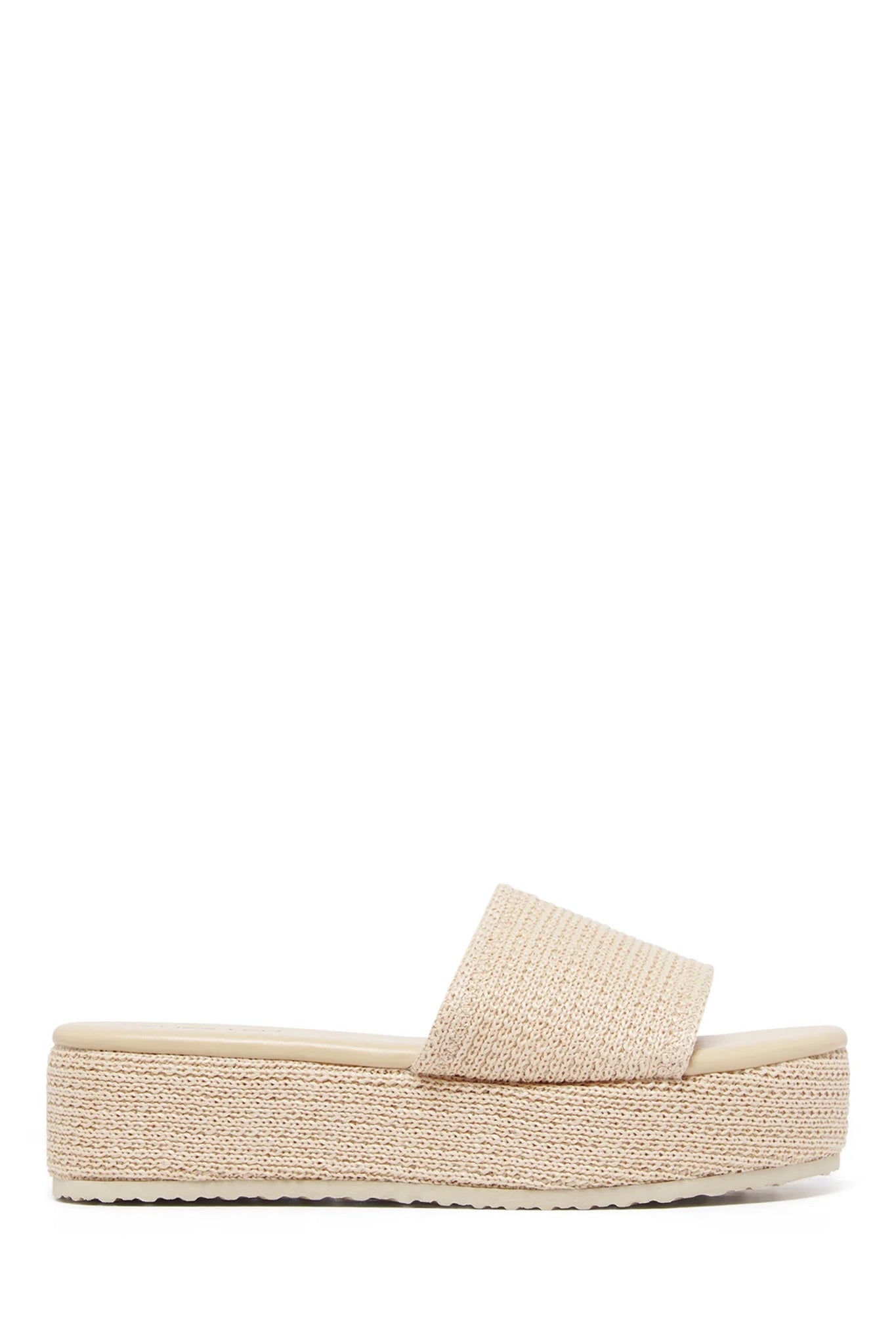 THERAPY Avery Flatform Sandal Raffia Natural by Selfie Leslie