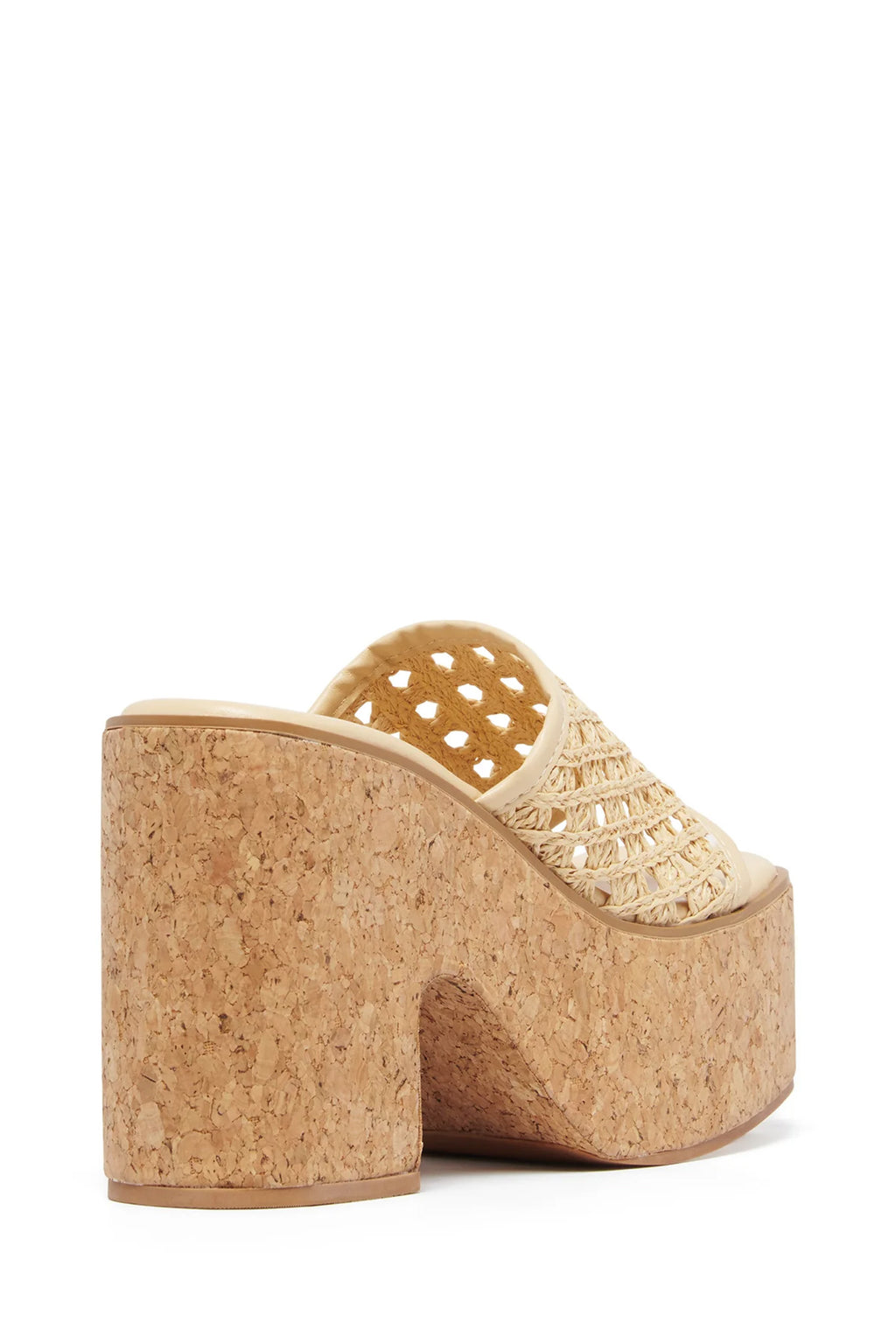 THERAPY Delirium Platform Heel Raffia Caramel by Selfie Leslie