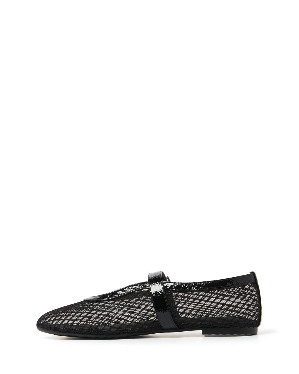 THERAPY Addie Ballet Flat Crinkle Patent Black by Selfie Leslie