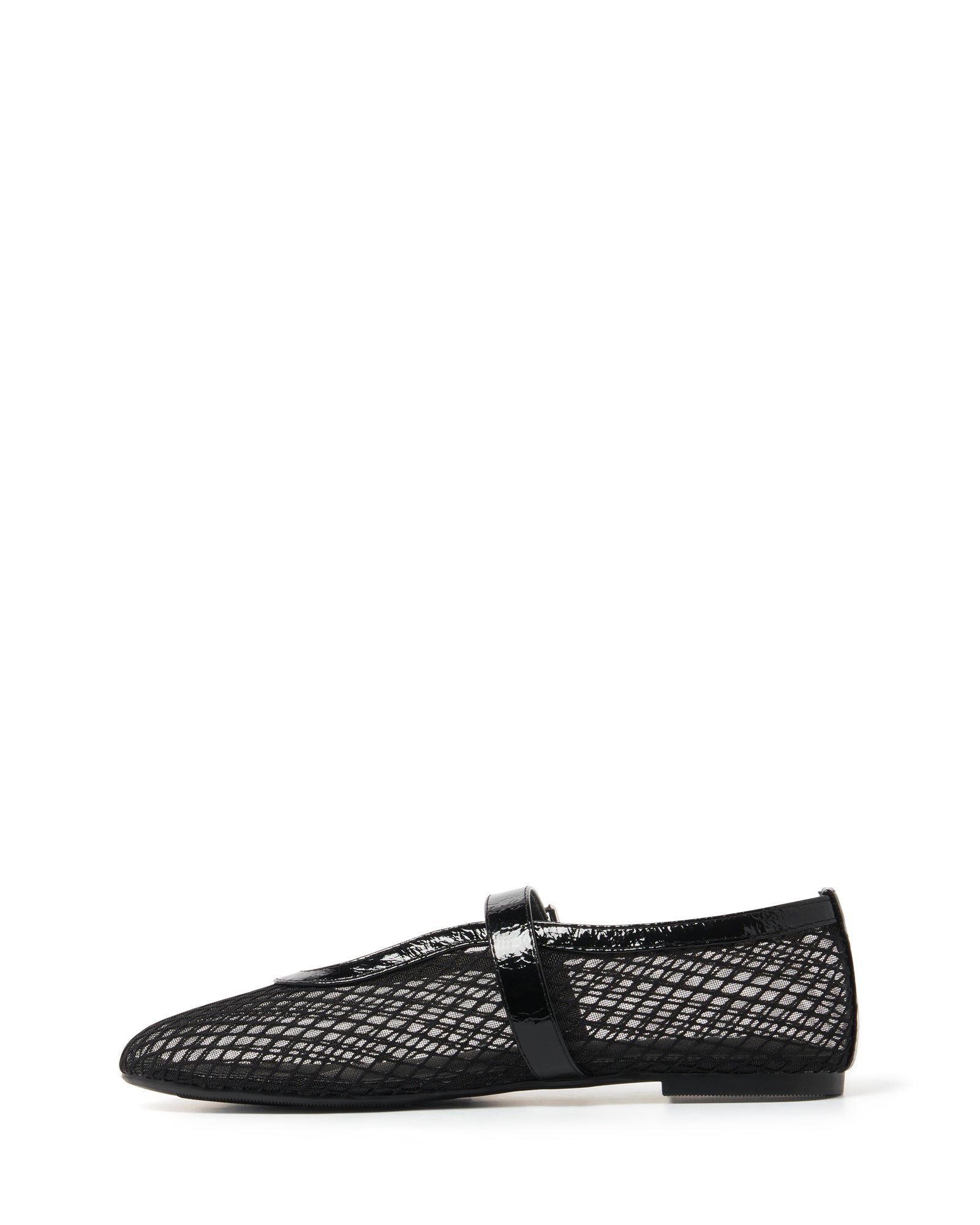 THERAPY Addie Ballet Flat Crinkle Patent Black by Selfie Leslie