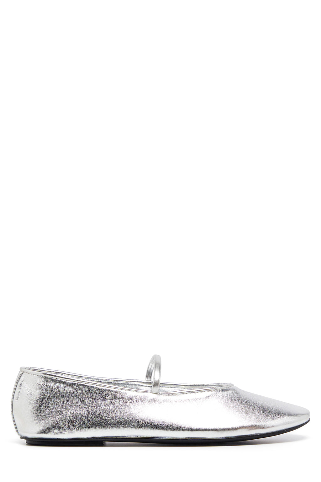 THERAPY Moncherri Ballet Flat Silver Smooth by Selfie Leslie