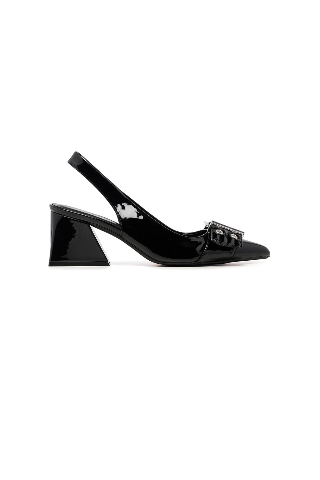 THERAPY Slay Slingback Pump Black Patent by Selfie Leslie