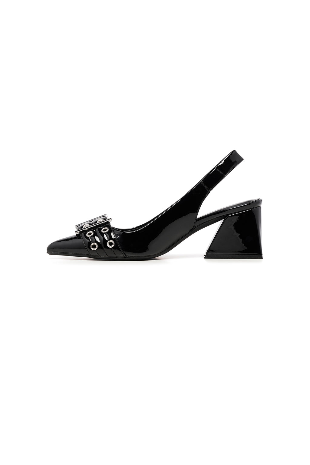 THERAPY Slay Slingback Pump Black Patent by Selfie Leslie