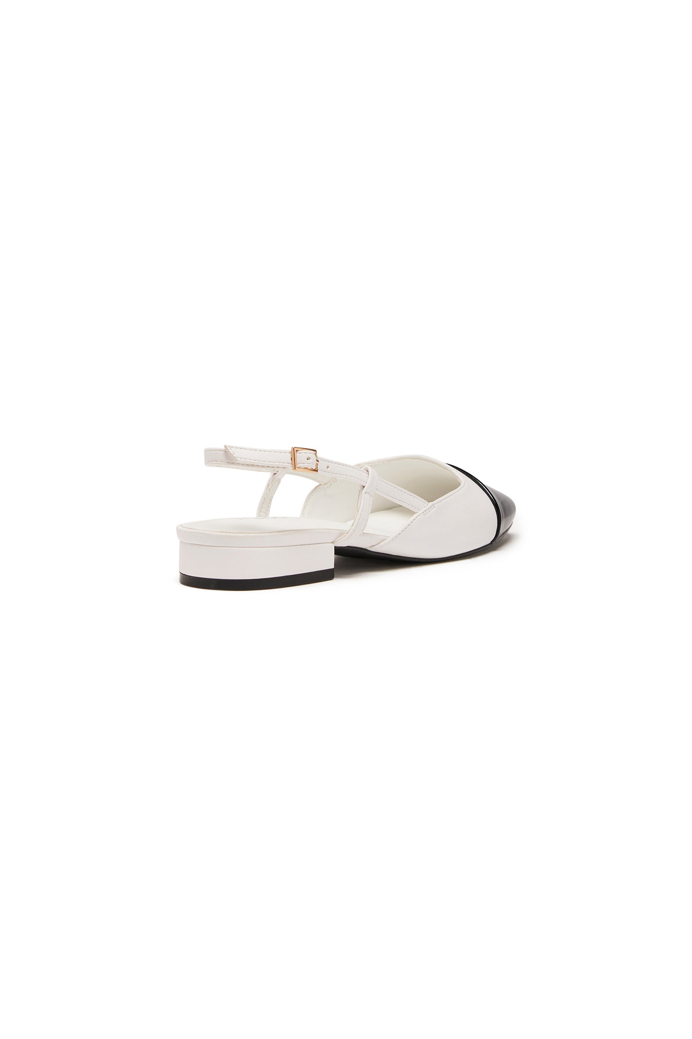 THERAPY Selene Point Heel White Black by Selfie Leslie