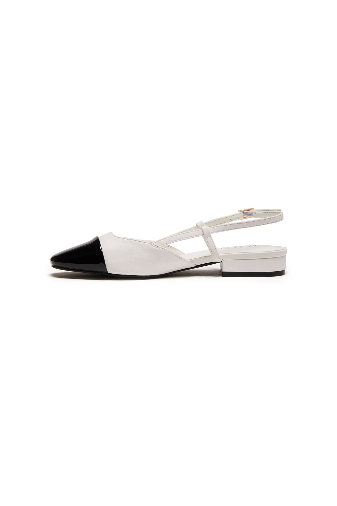 THERAPY Selene Point Heel White Black by Selfie Leslie