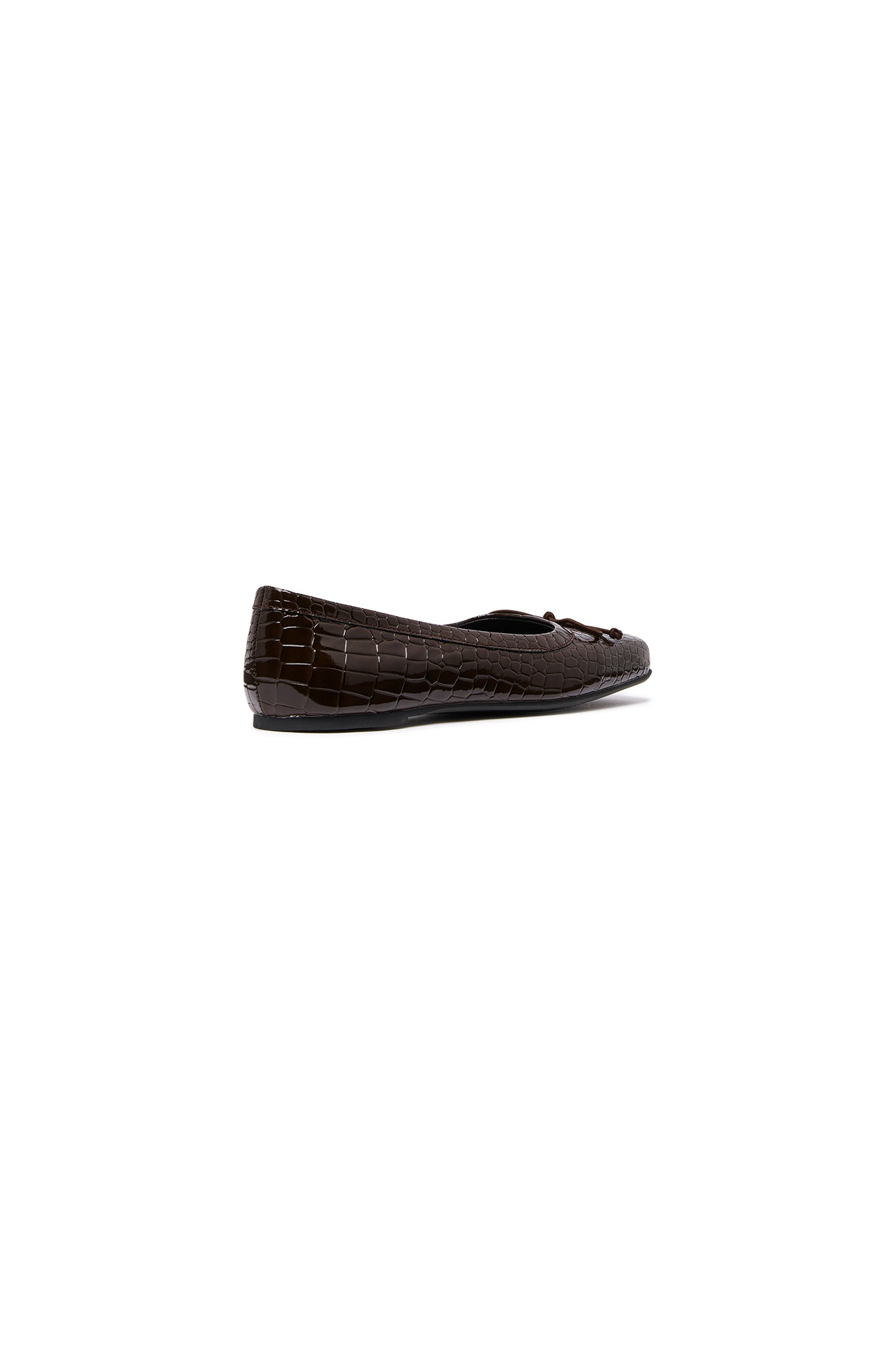 THERAPY Laine Ballet Flat Chocolate Croc by Selfie Leslie