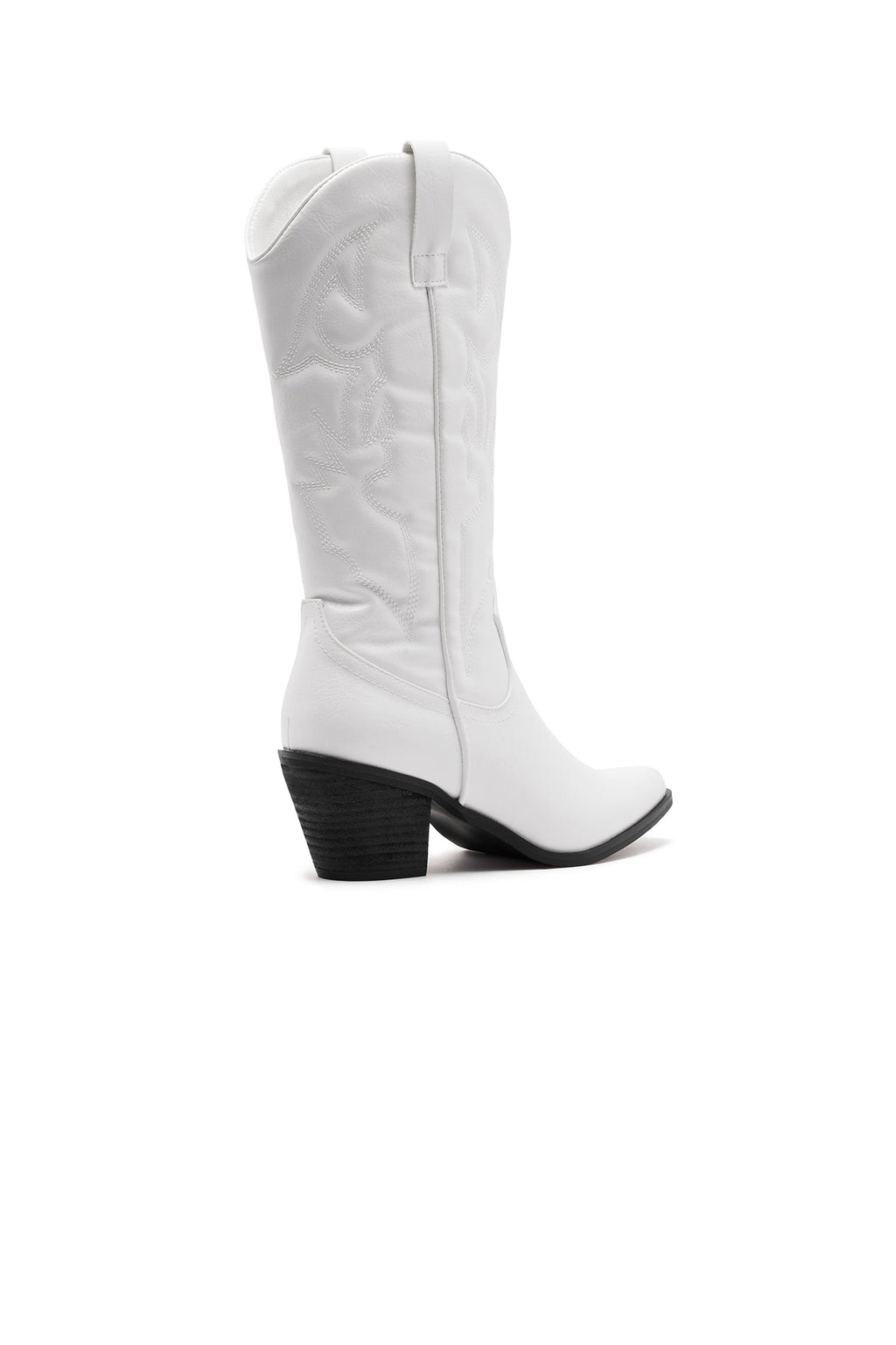 THERAPY Clayton Cowboy Boot White Faux Suede by Selfie Leslie