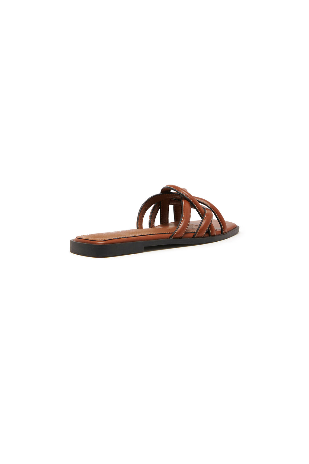 THERAPY Gabrielle Flat Sandal Dark Tan by Selfie Leslie