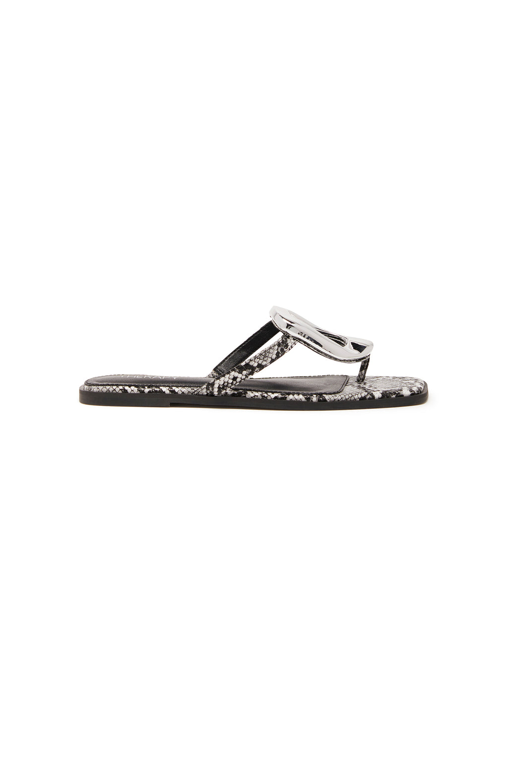 THERAPY Guild Thong Sandal Black White Snake by Selfie Leslie