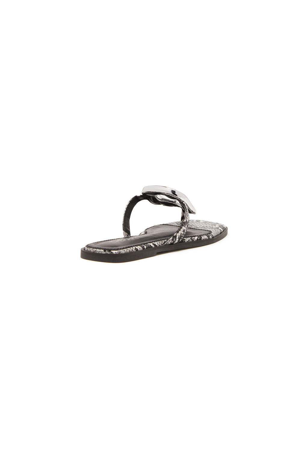 THERAPY Guild Thong Sandal Black White Snake by Selfie Leslie