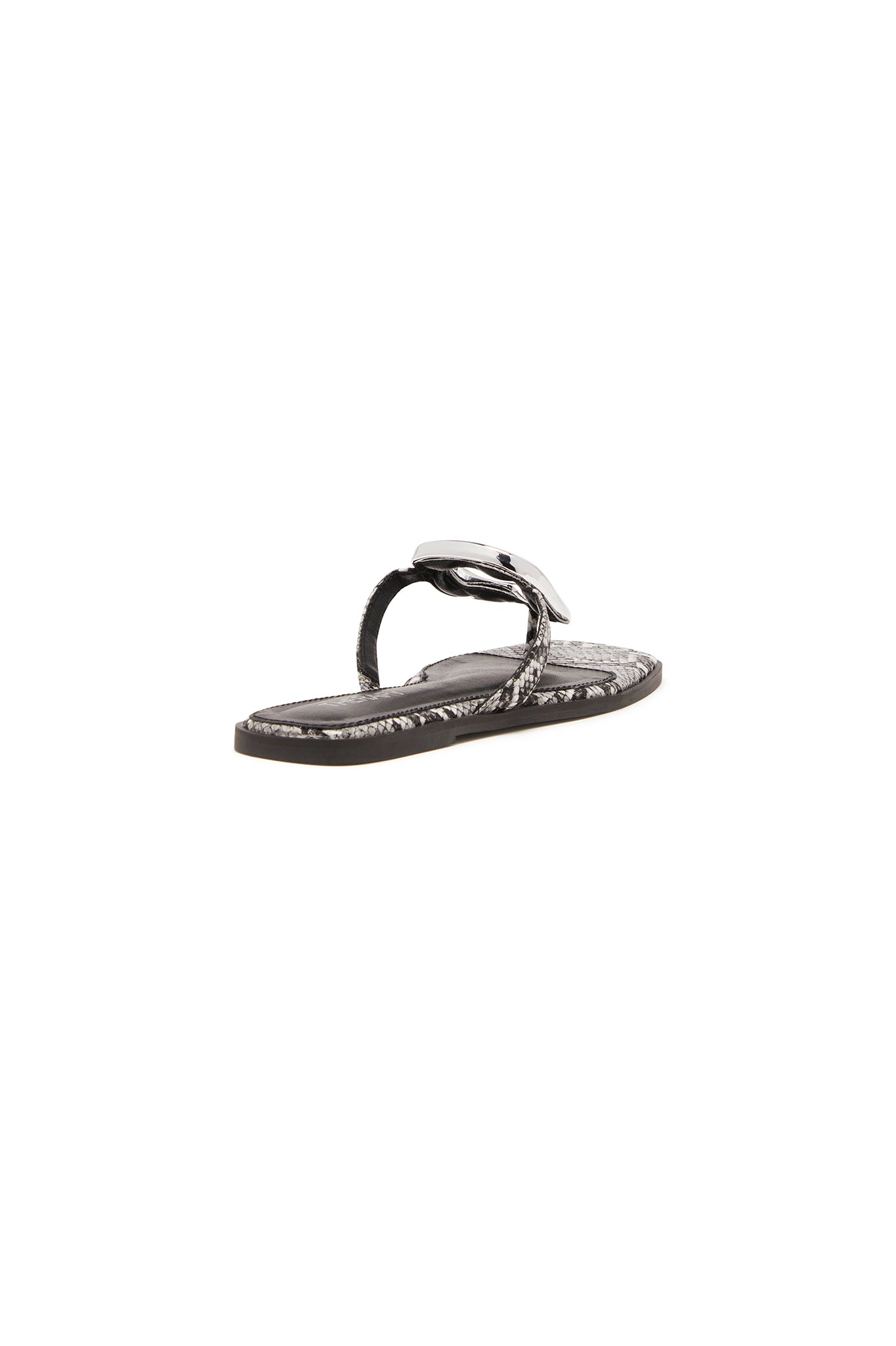THERAPY Guild Thong Sandal Black White Snake by Selfie Leslie