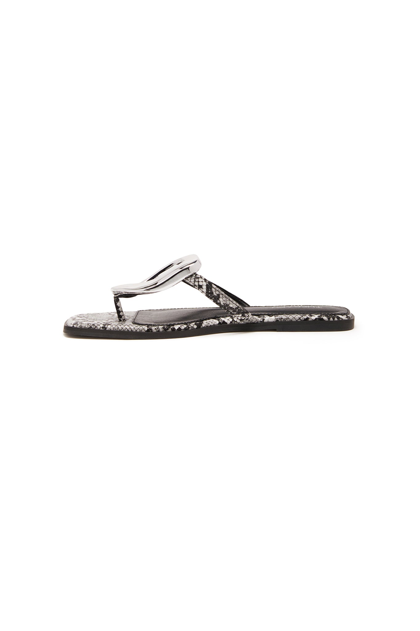 THERAPY Guild Thong Sandal Black White Snake by Selfie Leslie
