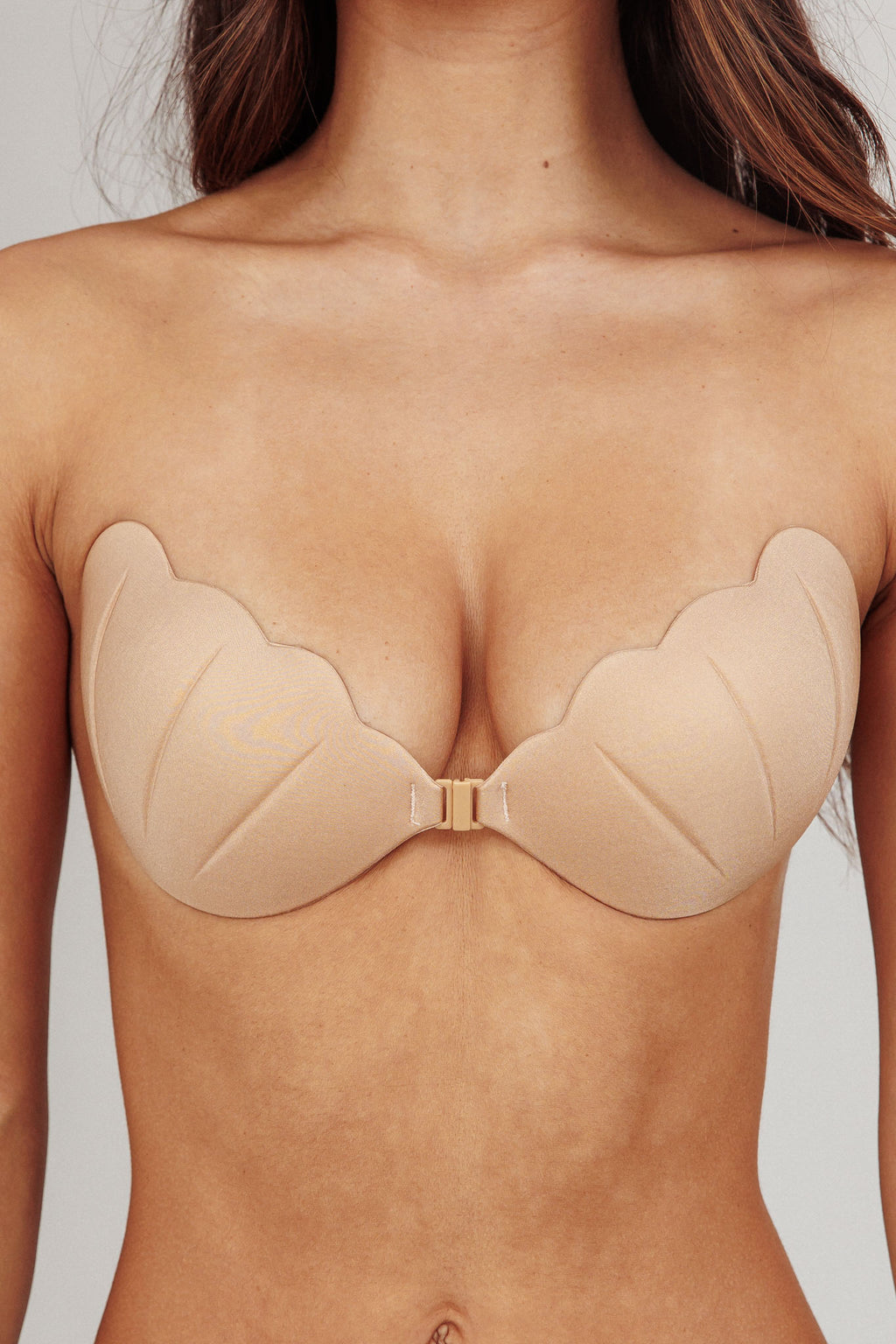 Miracle Scalloped Backless Adhesive Bra Nude by Selfie Leslie