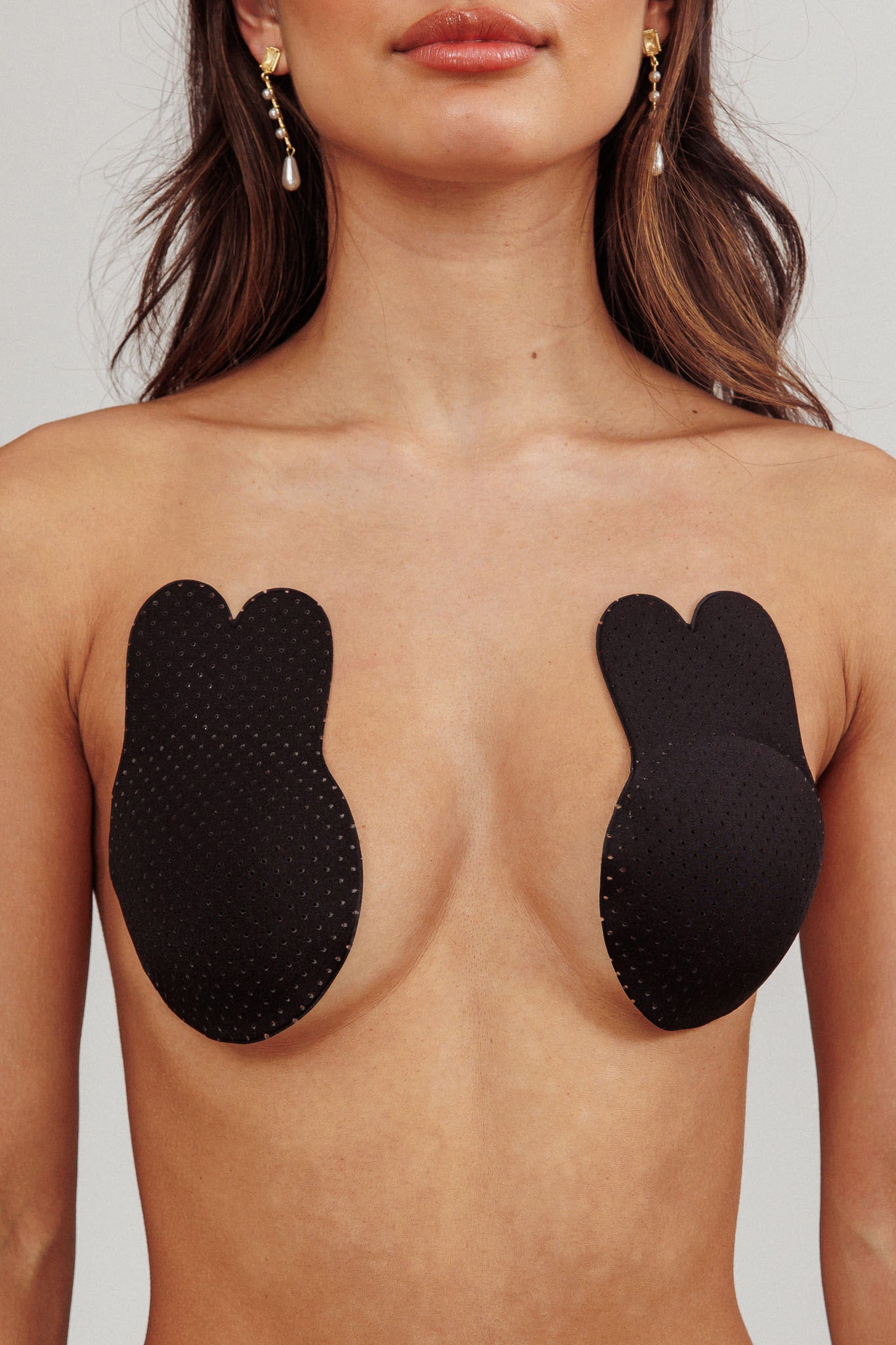 Felicia Bunny Adhesive Bra Black by Selfie Leslie