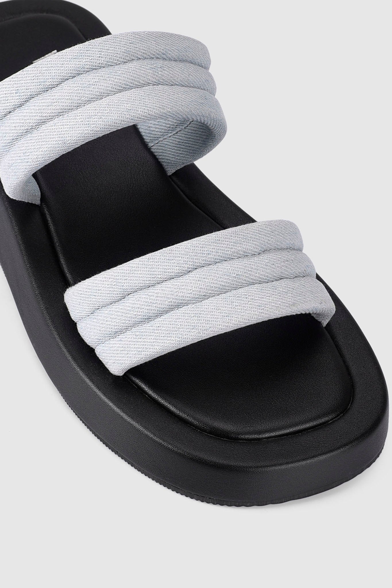 VERALi Boss Flatform Slides Denim by Selfie Leslie