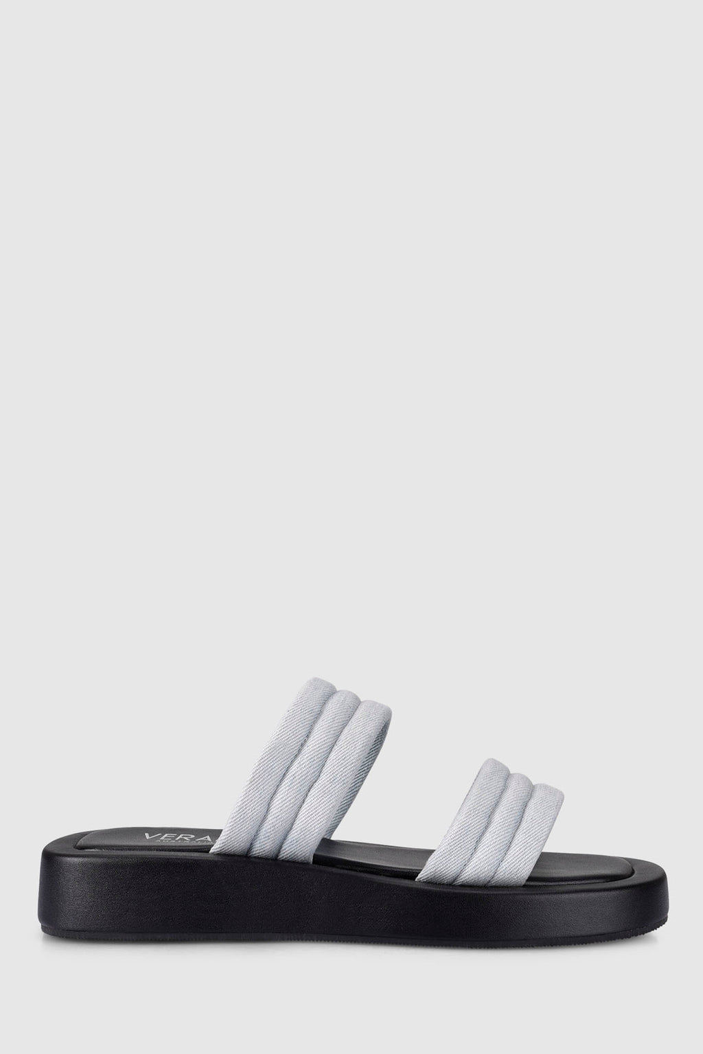VERALi Boss Flatform Slides Denim by Selfie Leslie