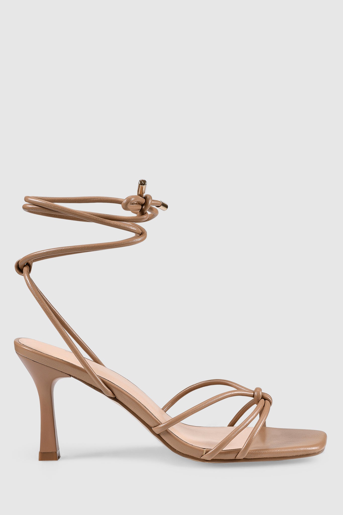 VERALi Peachy Stiletto Sandals Dark Camel Smooth by Selfie Leslie