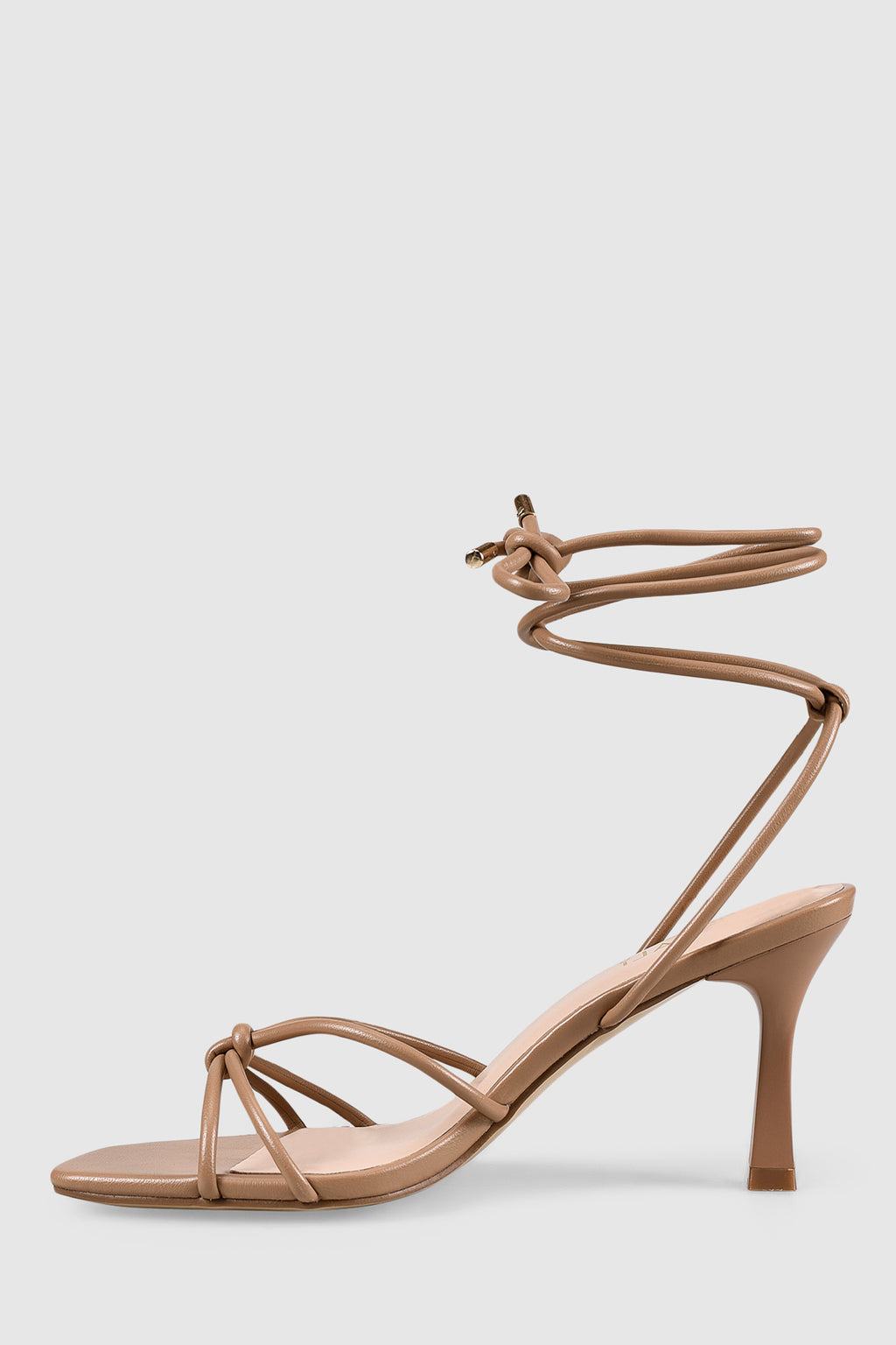 VERALi Peachy Stiletto Sandals Dark Camel Smooth by Selfie Leslie