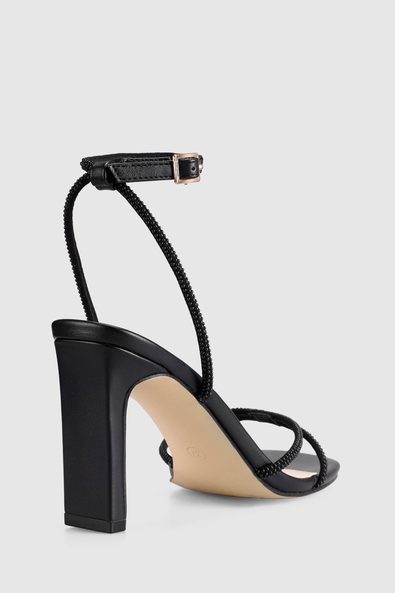 VERALi Kian Block Heel Sandals Black Pearl by Selfie Leslie