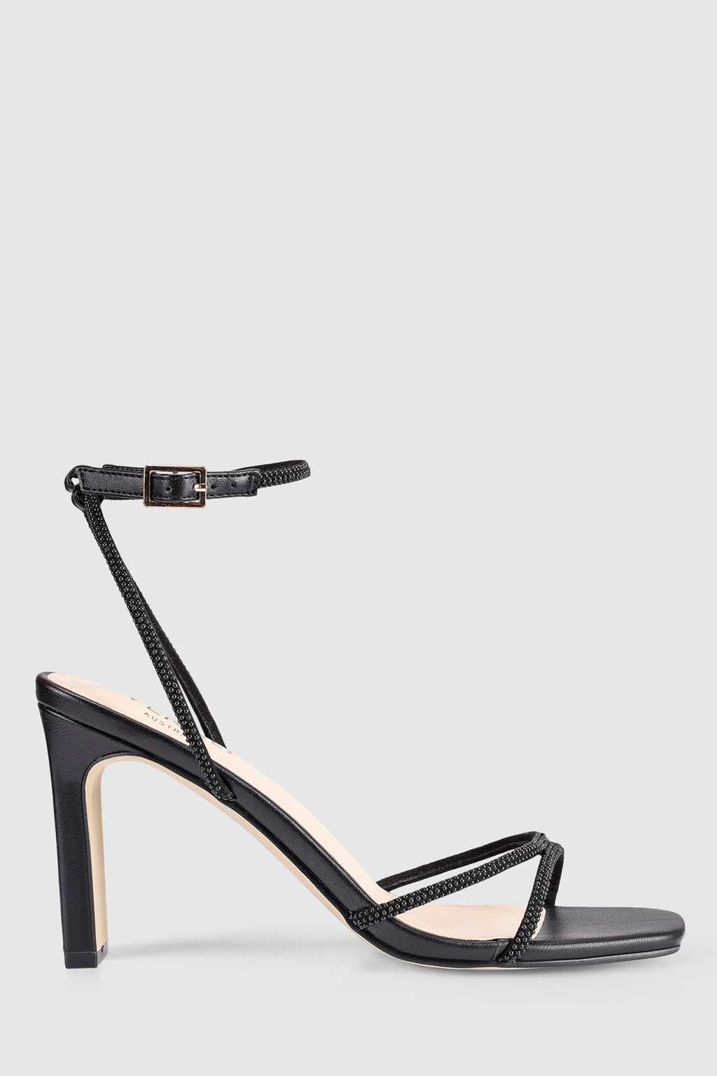 VERALi Kian Block Heel Sandals Black Pearl by Selfie Leslie