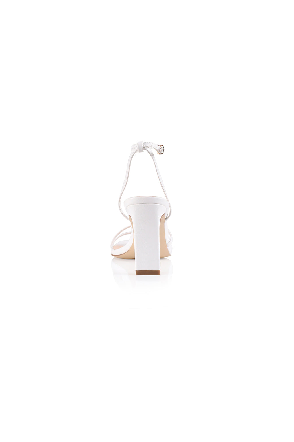 VERALi Kimmy Slim Strappy Heels White Smooth by Selfie Leslie