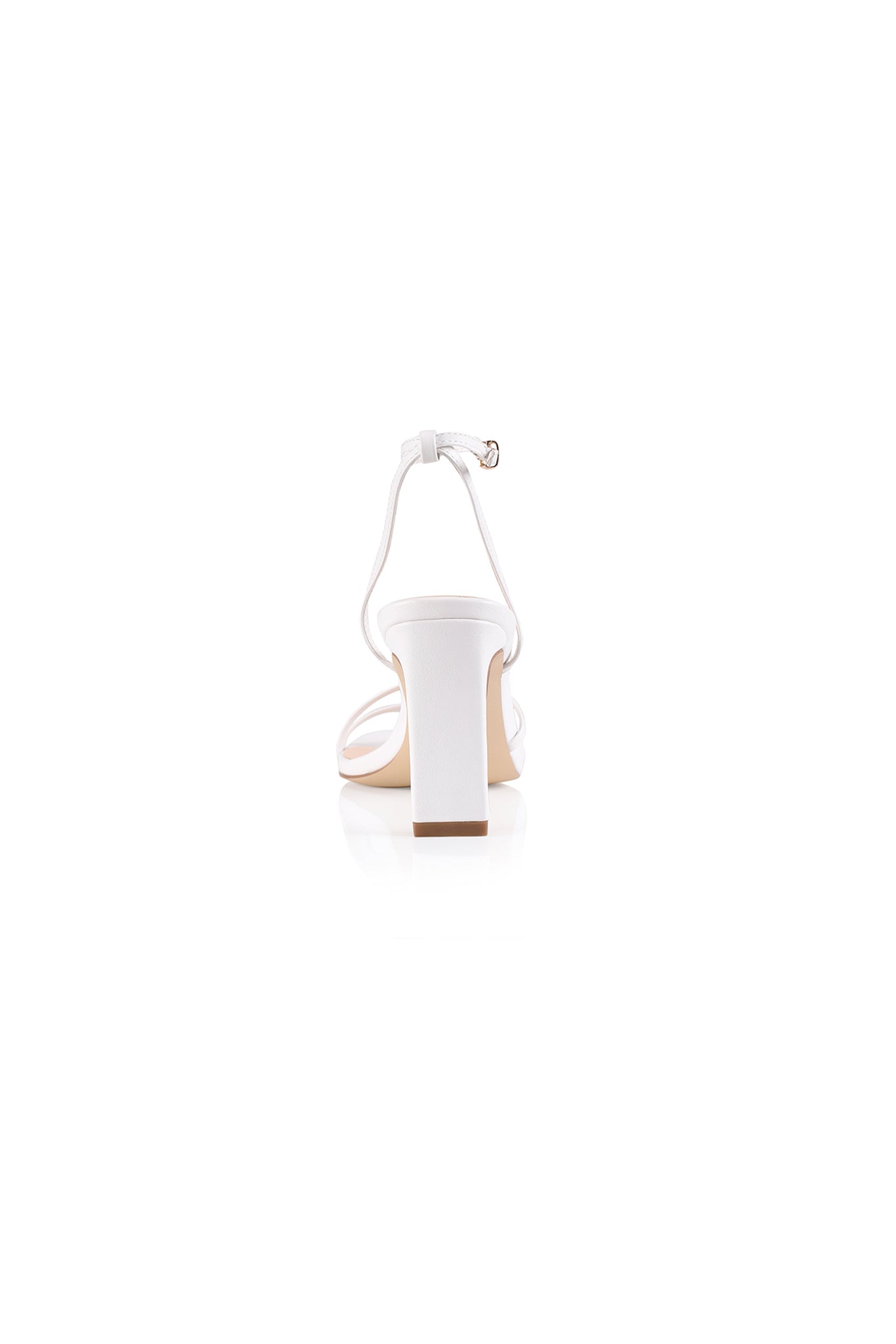 VERALi Kimmy Slim Strappy Heels White Smooth by Selfie Leslie