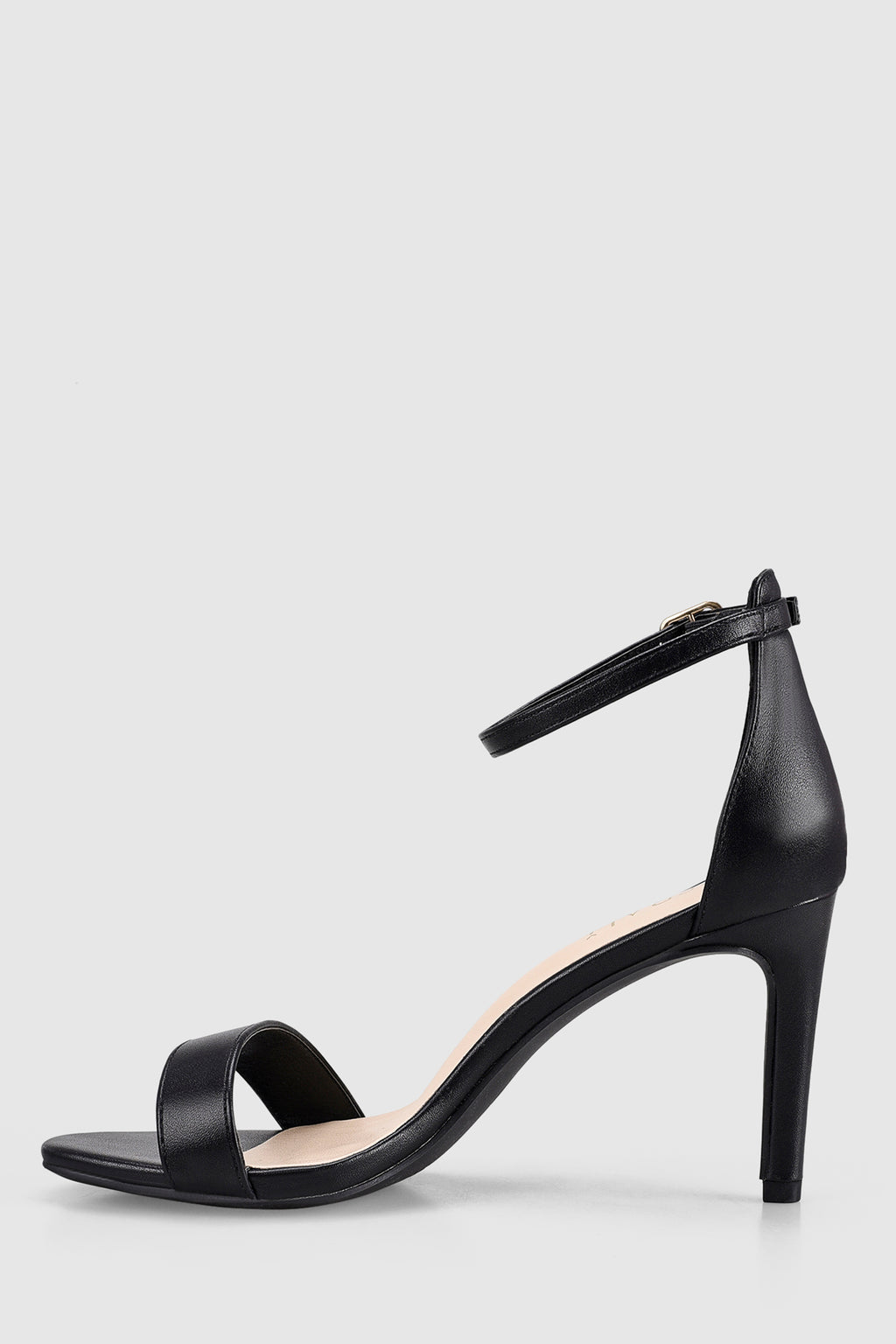 VERALi Mattie Strappy Heels Black Smooth by Selfie Leslie