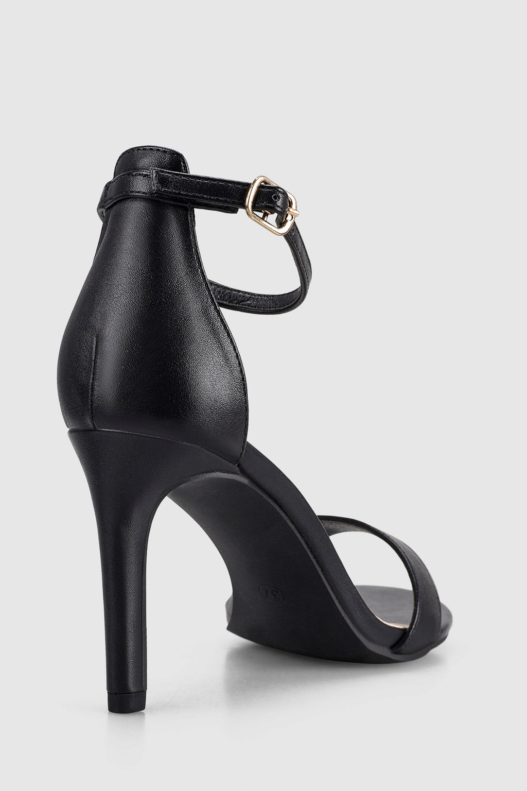VERALi Mattie Strappy Heels Black Smooth by Selfie Leslie