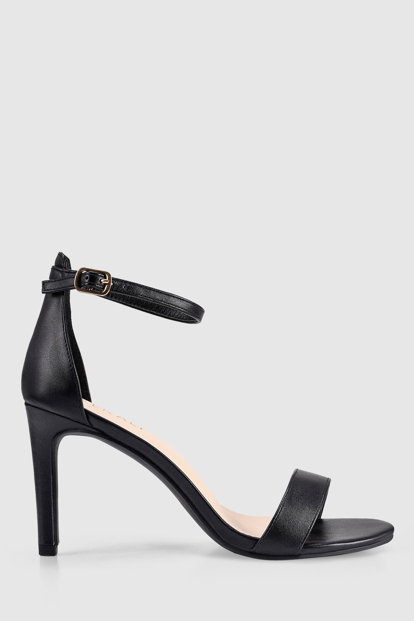 VERALi Mattie Strappy Heels Black Smooth by Selfie Leslie
