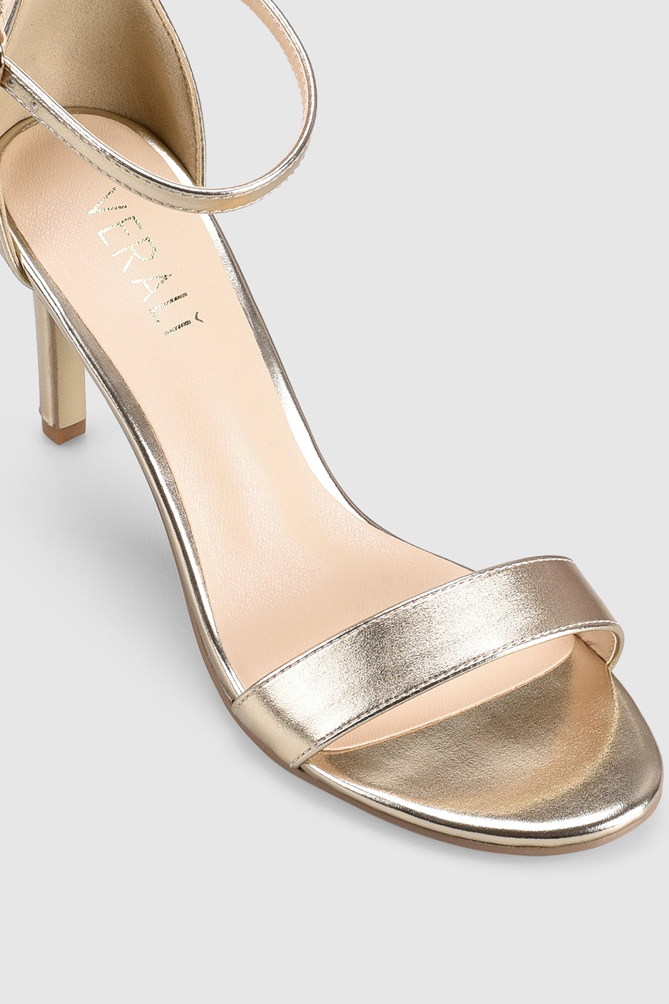 VERALi Mattie Strappy Heels Champagne Smooth by Selfie Leslie