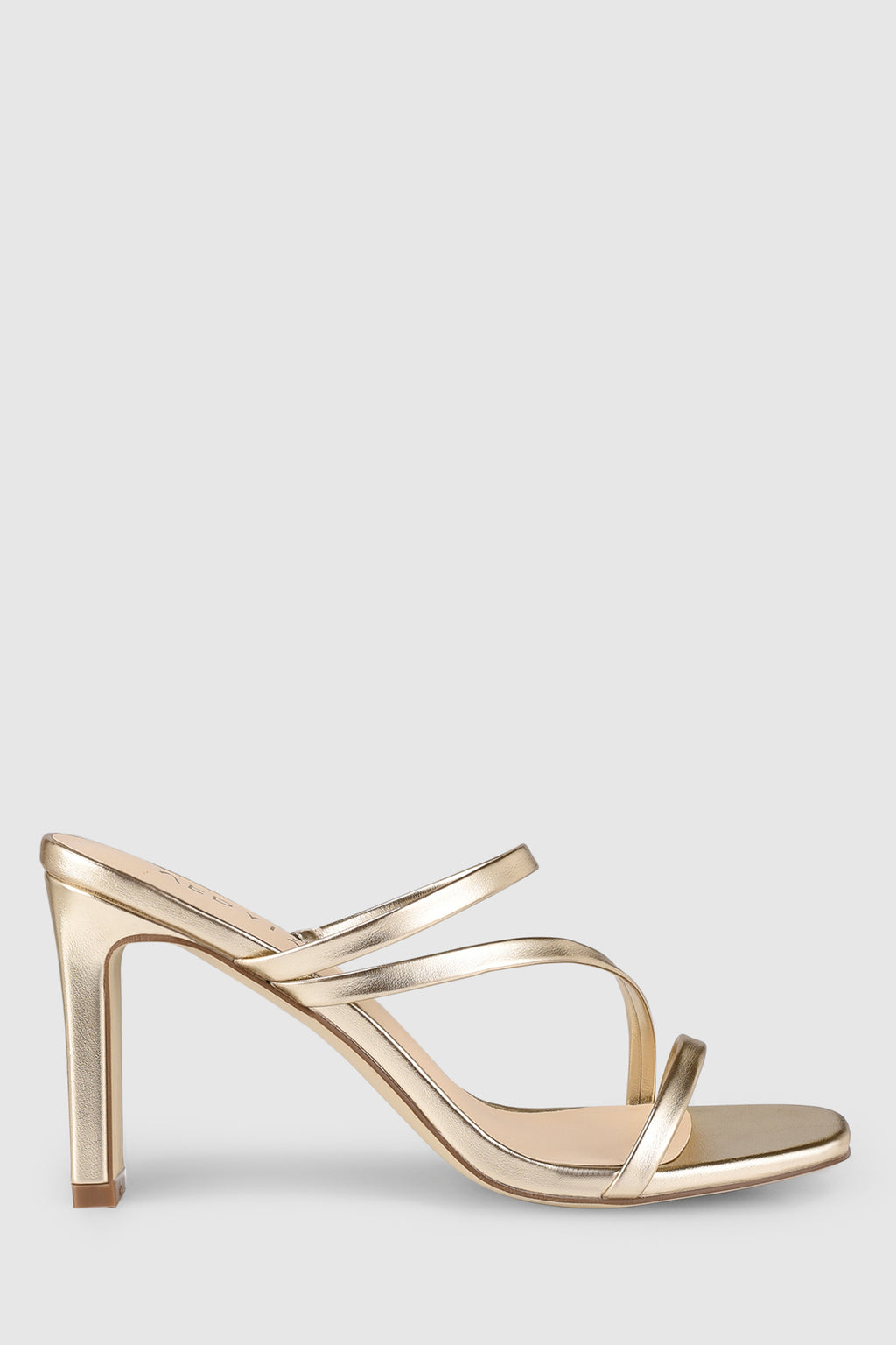 VERALi Kipper Block Heel Mules Champagne Smooth by Selfie Leslie