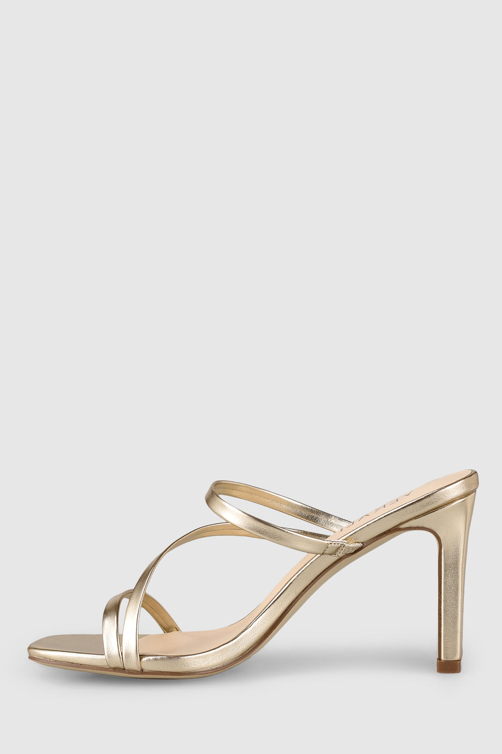 VERALi Kipper Block Heel Mules Champagne Smooth by Selfie Leslie