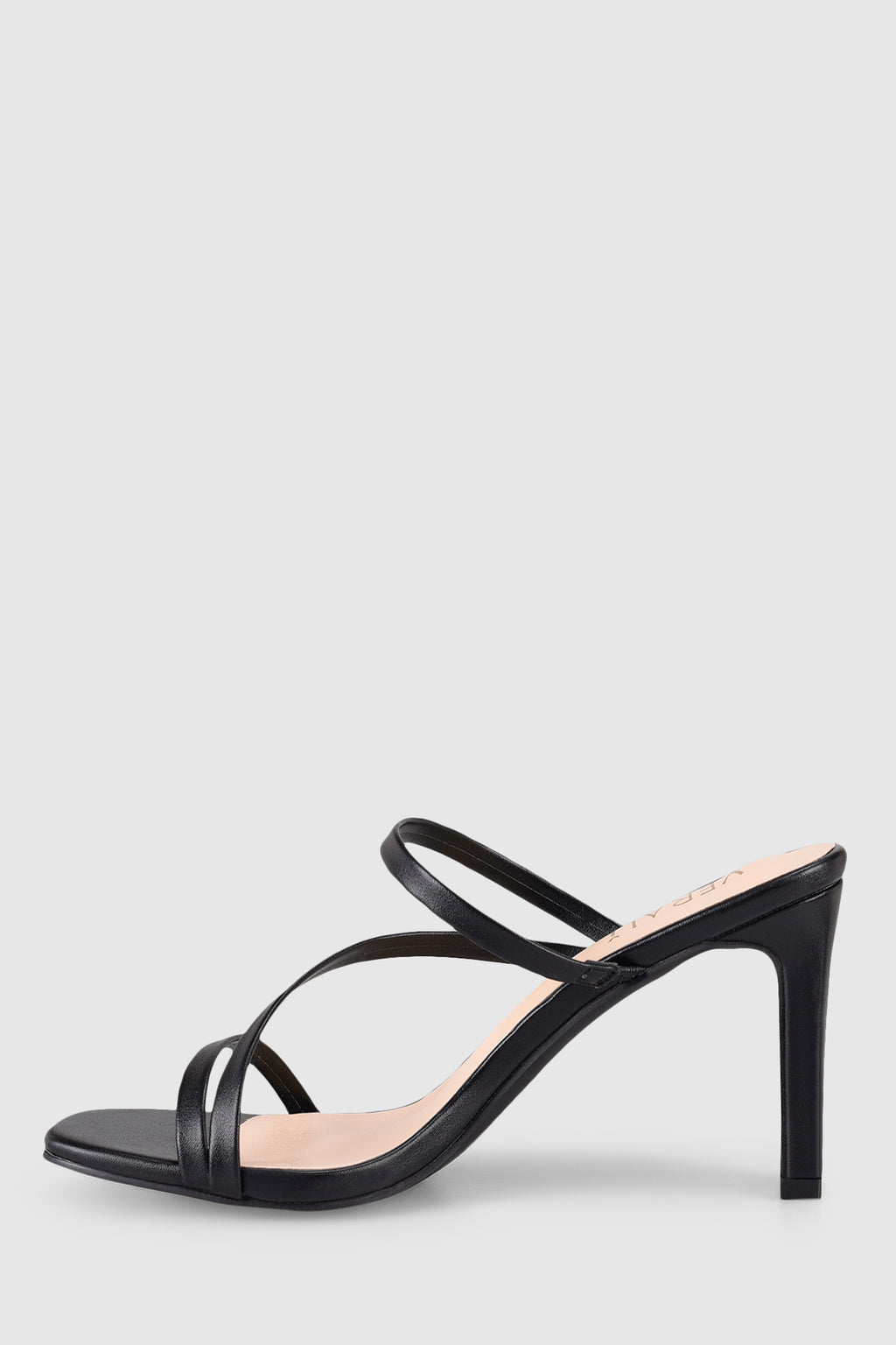 VERALi Kipper Block Heel Mules Black Smooth by Selfie Leslie