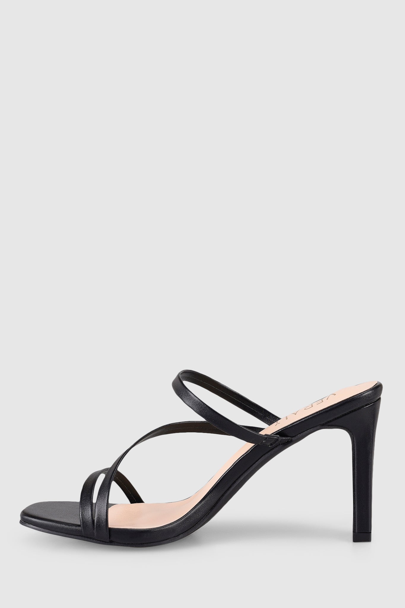 VERALi Kipper Block Heel Mules Black Smooth by Selfie Leslie