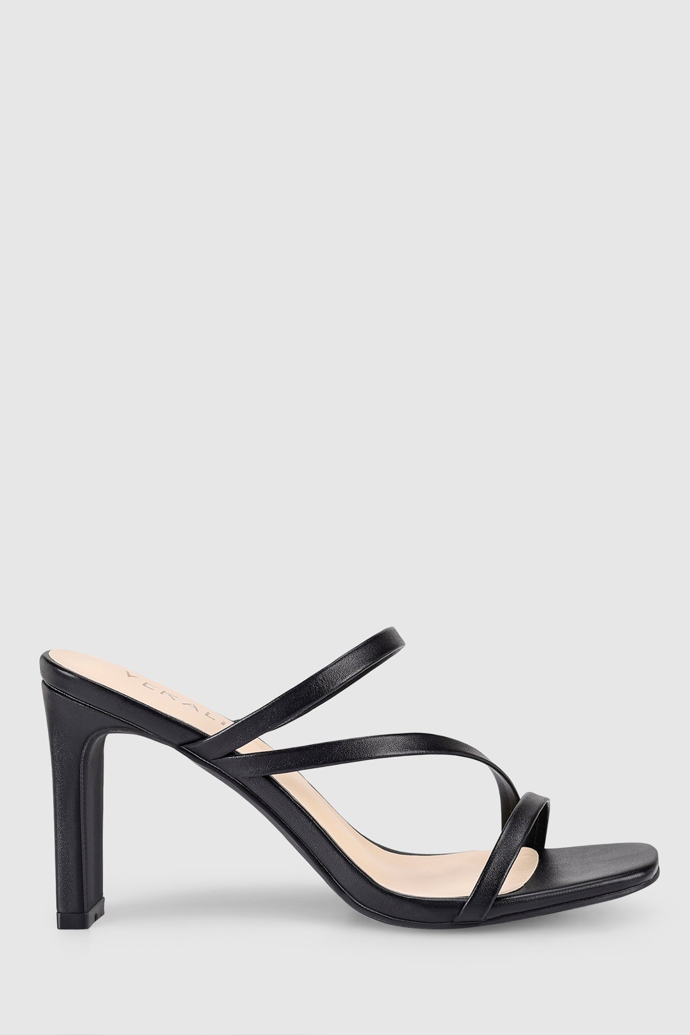VERALi Kipper Block Heel Mules Black Smooth by Selfie Leslie